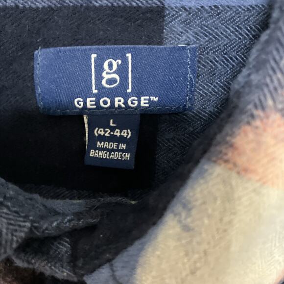 Men's Flannel Button Down Shirt Size Large Upcycled Bleached Chevrolet See Back - Picture 5 of 8